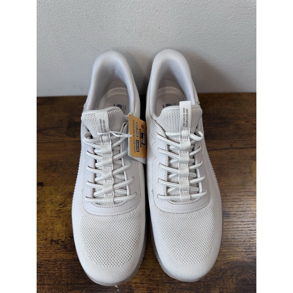 NEW Skechers Hands-Free Slip-ins BOBS Sport Arc Waves Natural Beige Women's S 11